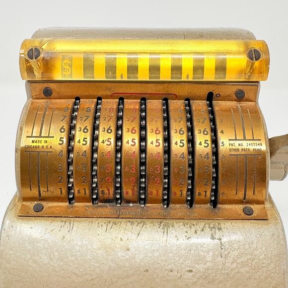 Vintage Precise Mechanical Adding Machine Lever 1940s Chicago Handle Works - Picture 5 of 9